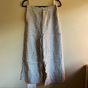 Madewell Women’s Linen Plaid Pants Small